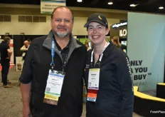 Ernest Maldonado with Star Produce and Jennie Coleman of Equifruit catch up at the show.