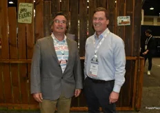 Luis Acuña and Tryg McInerny with Viva Tierra Organic are walking the trade show.