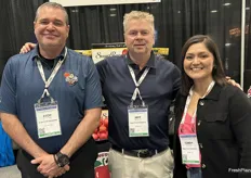Sage Fruit Co.’s Rich Mendonsa, Jeff Baldwin and Cindy Alarcon.
